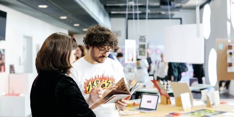 Pakistani students studying graphic design at Ravensbourne University London